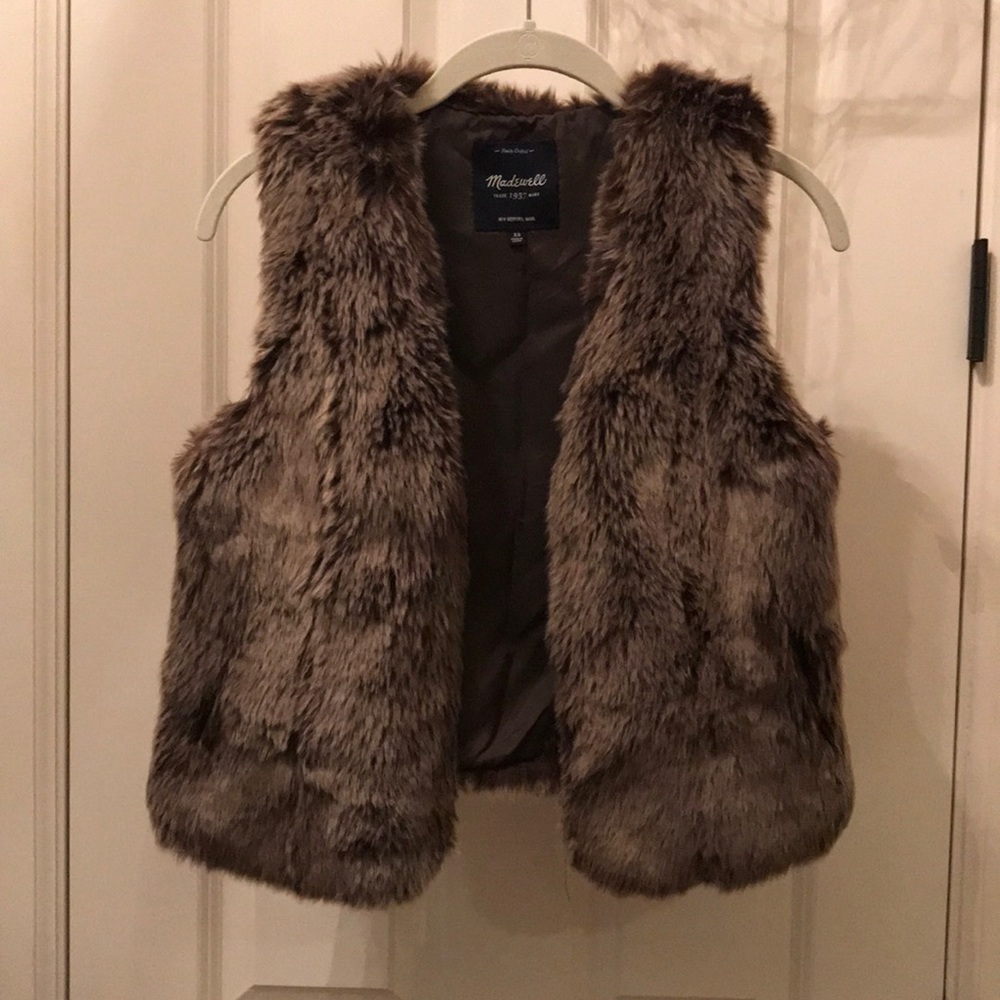 Madewell faux fur vest